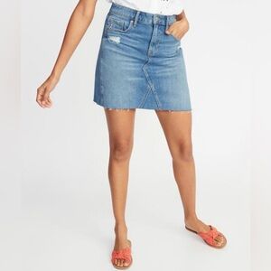Old Navy Distressed Jean Mini Skirt  Size 12